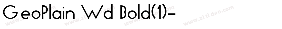 GeoPlain Wd Bold(1)字体转换